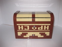 2 Schubladen Box mit Rollo und Intarsien
